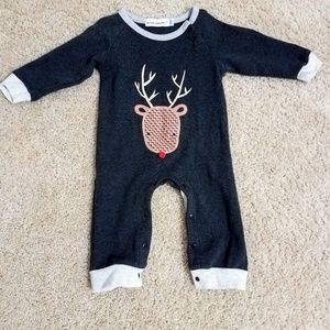 Reindeer romper baby Big Elephant sz 6 to 12 m